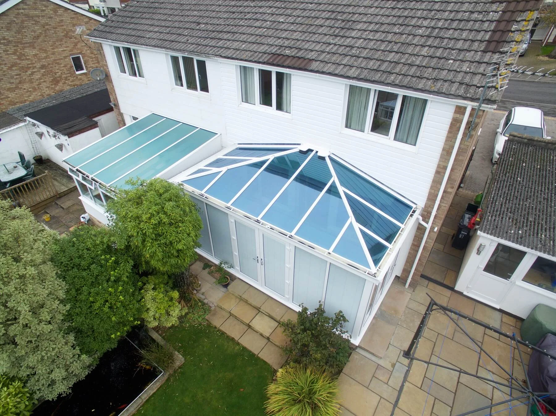 Safe and Sound windows recent glass roof Conservatory UK Installations