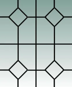 Queen Leaded Glass